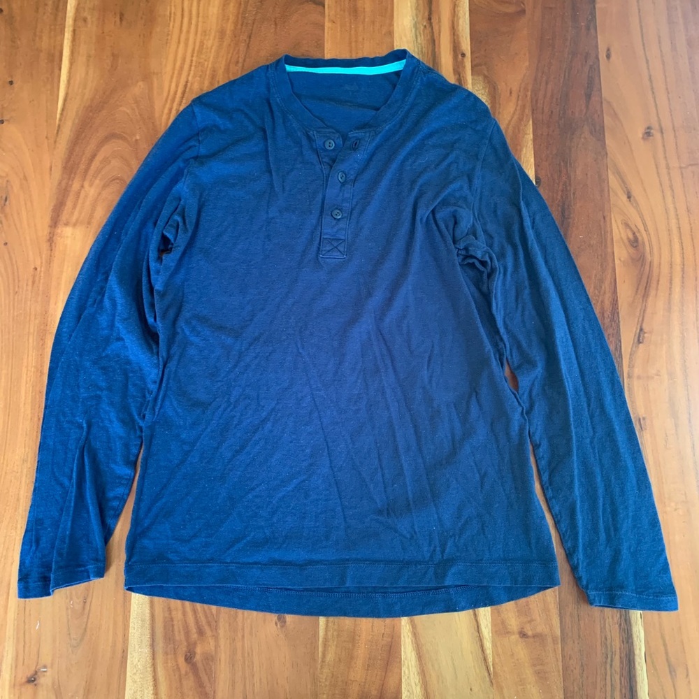 Myles Apparel Everyday Henley in River Blue